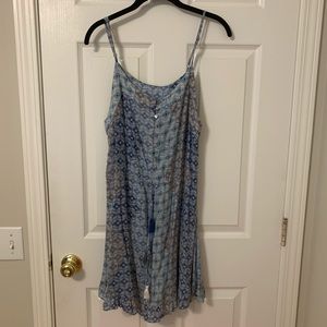 Sassy Button-Up, Tassel-waist Sundress Sz L
